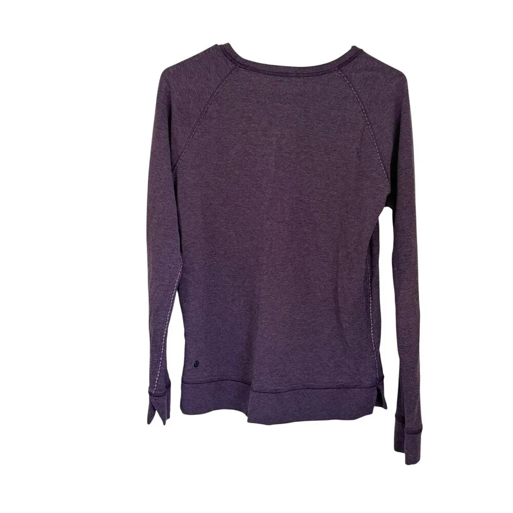 Lululemon Purple Striped Pullover Sweatshirt Women's Long Sleeve Top size M